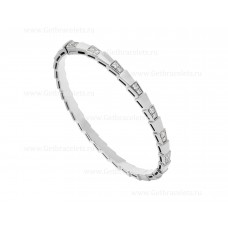 Bracciale Bvlgari Serpenti Viper in oro bianco 18 carati con diamanti Demi-Pave