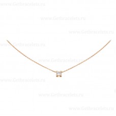 Collana C DE Cartier in oro rosa con diamanti