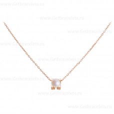 Collana C DE Cartier in oro rosa con perla