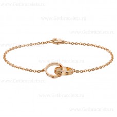 Bracciale Cariter Love Doppio Anello In Oro Rosa Bracciale Cariter Love Doppio Anello In Oro Rosa