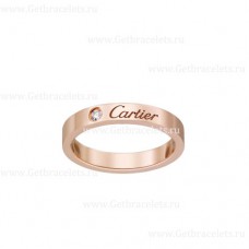 Fede nuziale Cartier C de Cartier con diamanti in oro rosa