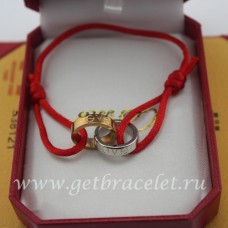 Bracciale Love Cartier Oro rosa Oro bianco Crodo rosso