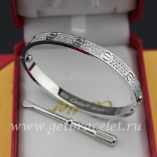 Bracciale Cartier Love Oro bianco e diamanti Bracciale Cartier Love Oro bianco e diamanti