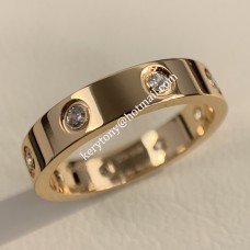 Anello Love Cartier Anello in oro rosa 18 carati con 8 diamanti Anello Love Cartier Anello in oro rosa 18 carati con 8 diamanti