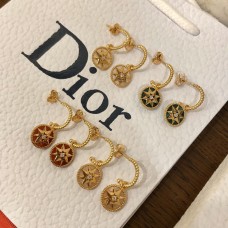 Dior Rose Des Vents Stella a otto punte Oro giallo Donna Orecchini con diamanti MOP/Malachite/Corniola