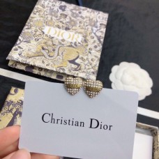 Christian Dior Orecchini J??Adior in ottone con pavé di diamanti a forma di cuore Gioielli femminili