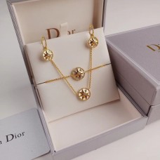 Christian Dior Rose Des Vents Set di gioielli con ciondolo Lucy Star in oro giallo 18 carati-bianco MOP Lucy Star orecchini/collana/bracciale