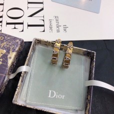 Dior JADIOR Star-JADIOR Diamanti Motivo Orecchini a cerchio larghi in ottone anticato
