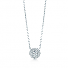 Collana a catena in argento sterling Tiffany Soleste con diamanti rotondi Collana a catena in argento sterling Tiffany Soleste con diamanti rotondi