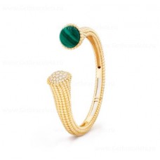 Bracciale Van Cleef Arpels Perlee Couleurs in oro giallo con diamante malachite