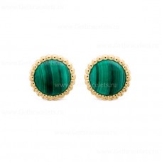 Orecchini Van Cleef Arpels Perlee Couleurs Oro giallo Malachite
