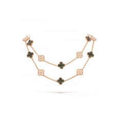 Van Cleef Arpels Alhambra Collana lunga 20 motivi Madreperla grigia con diamanti Van Cleef Arpels Alhambra Collana lunga 20 motivi Madreperla grigia con diamanti