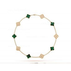 Collana Van Cleef Arpels Perlee Alhambra 10 motivi con diamanti