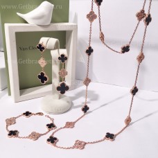  Van Cleef Arpels Alhambra con diamanti e onice incastonati