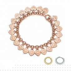 Bracciale Return To Tiffany con etichetta multicuore in argento sterling Lady Bracciale Return To Tiffany con etichetta multicuore in argento sterling Lady