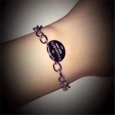 Return To Tiffany Bracciale con targhetta ovale a catena spessa, regalo da donna in argento sterling