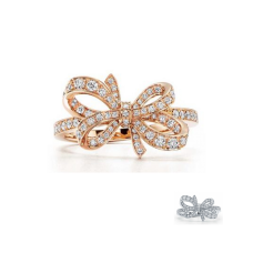 Anello Tiffany Bow Ribbon Argento sterling Diamanti Anello Tiffany Bow Ribbon Argento sterling Diamanti
