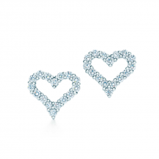 Gioielli con orecchini a bottone a cuore con diamanti Tiffany Co. Dupe