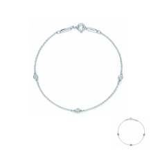 Bracciale Tiffany Elsa Peretti con diamanti Dupe By The Yard in argento sterling