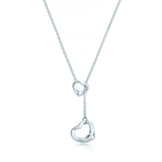 Collana Tiffany Elsa Peretti a cuore aperto lariat in argento sterling