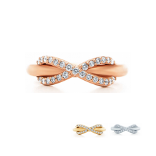 Anello Tiffany Infinity Gioielli moderni in oro rosa America Anello Tiffany Infinity Gioielli moderni in oro rosa America