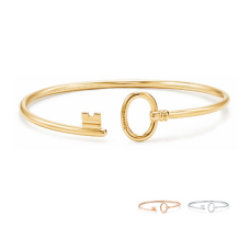 Bracciale in filo metallico Tiffany Keys Gioielli in argento sterling dal design moderno Bracciale in filo metallico Tiffany Keys Gioielli in argento sterling dal design moderno