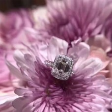 Anello stretto in cristallo quadrato Tiffany Popolare