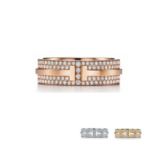 Anello Tiffany T con due diamanti in argento sterling Anello Tiffany T con due diamanti in argento sterling