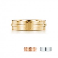 Festa di vendita con cinturino unico in argento sterling con due anelli Tiffany T Festa di vendita con cinturino unico in argento sterling con due anelli Tiffany T