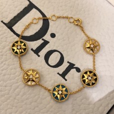 Dior Rose Des Vents Pendenti multicolori Ore Lucy Star Bracciale finto in oro giallo 18 carati per