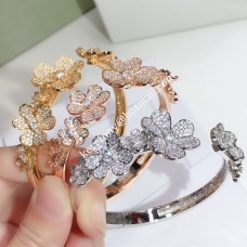 Bracciale Frivole Van Cleef Arpels-1 7 fiori in oro giallo/oro bianco/oro rosa con diamante