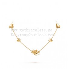 Collana Van Cleef Arpels Frivole 9 Fiori con diamanti Oro giallo/Oro bianco/Oro rosa