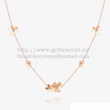 Collana Van Cleef Arpels Frivole in oro rosa con 9 diamanti rotondi
