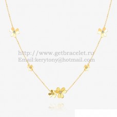 Collana Van Cleef Arpels Frivole in oro giallo con 9 diamanti rotondi
