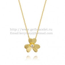 Collana Van Cleef Arpels Frivole In Oro Giallo Con Diamanti Tondi