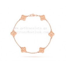 Bracciale Van Cleef Arpels Sweet Alhambra 6 motivi in oro rosa