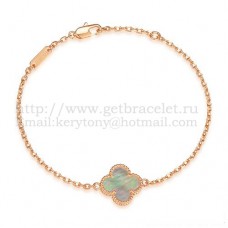 Bracciale Van Cleef Arpels Sweet Alhambra in oro rosa con madreperla grigia