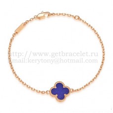 Bracciale Van Cleef Arpels Sweet Alhambra in oro rosa con pietra di lapislazzuli, madreperla