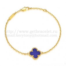 Bracciale Van Cleef Arpels Sweet Alhambra in oro giallo con lapislazzuli, madreperla