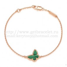 Bracciale Van Cleef Arpels Sweet Alhambra Butterfly in oro rosa con pietra di lapislazzuli e madreperla