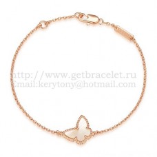 Bracciale Van Cleef Arpels Sweet Alhambra Butterfly in oro rosa con madreperla bianca Bracciale Van Cleef Arpels Sweet Alhambra Butterfly in oro rosa con madreperla bianca