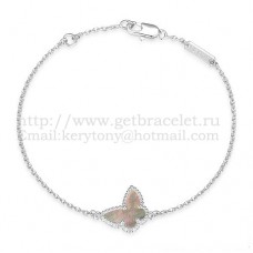 Bracciale Van Cleef Arpels Sweet Alhambra Butterfly in oro bianco con madreperla grigia Bracciale Van Cleef Arpels Sweet Alhambra Butterfly in oro bianco con madreperla grigia