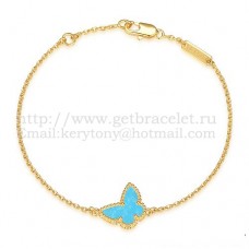Bracciale Van Cleef Arpels Sweet Alhambra Butterfly in oro giallo con madreperla turchese