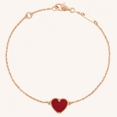 Bracciale Van Cleef Arpels Sweet Alhambra Heart in oro rosa con corniola Bracciale Van Cleef Arpels Sweet Alhambra Heart in oro rosa con corniola