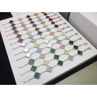 Bracciale Van Cleef Arpels Alhambra 5 motivi Madreperla Diamante Bracciale Van Cleef Arpels Alhambra 5 motivi Madreperla Diamante