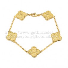 Bracciale Van Cleef Arpels Alhambra 5 motivi in oro giallo
