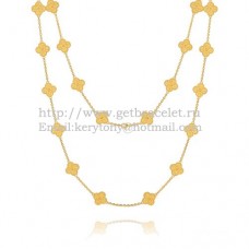 Collana lunga Van Cleef Arpels Alhambra in oro giallo 20 motivi Collana lunga Van Cleef Arpels Alhambra in oro giallo 20 motivi
