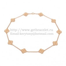 Collana Van Cleef Arpels Alhambra in oro rosa 10 motivi Collana Van Cleef Arpels Alhambra in oro rosa 10 motivi