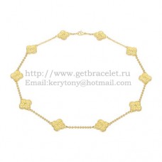 Collana Van Cleef Arpels Alhambra in oro giallo 10 motivi