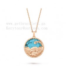 Collana lunga Van Cleef Arpels Zodiaque Scorpii oro rosa turchese